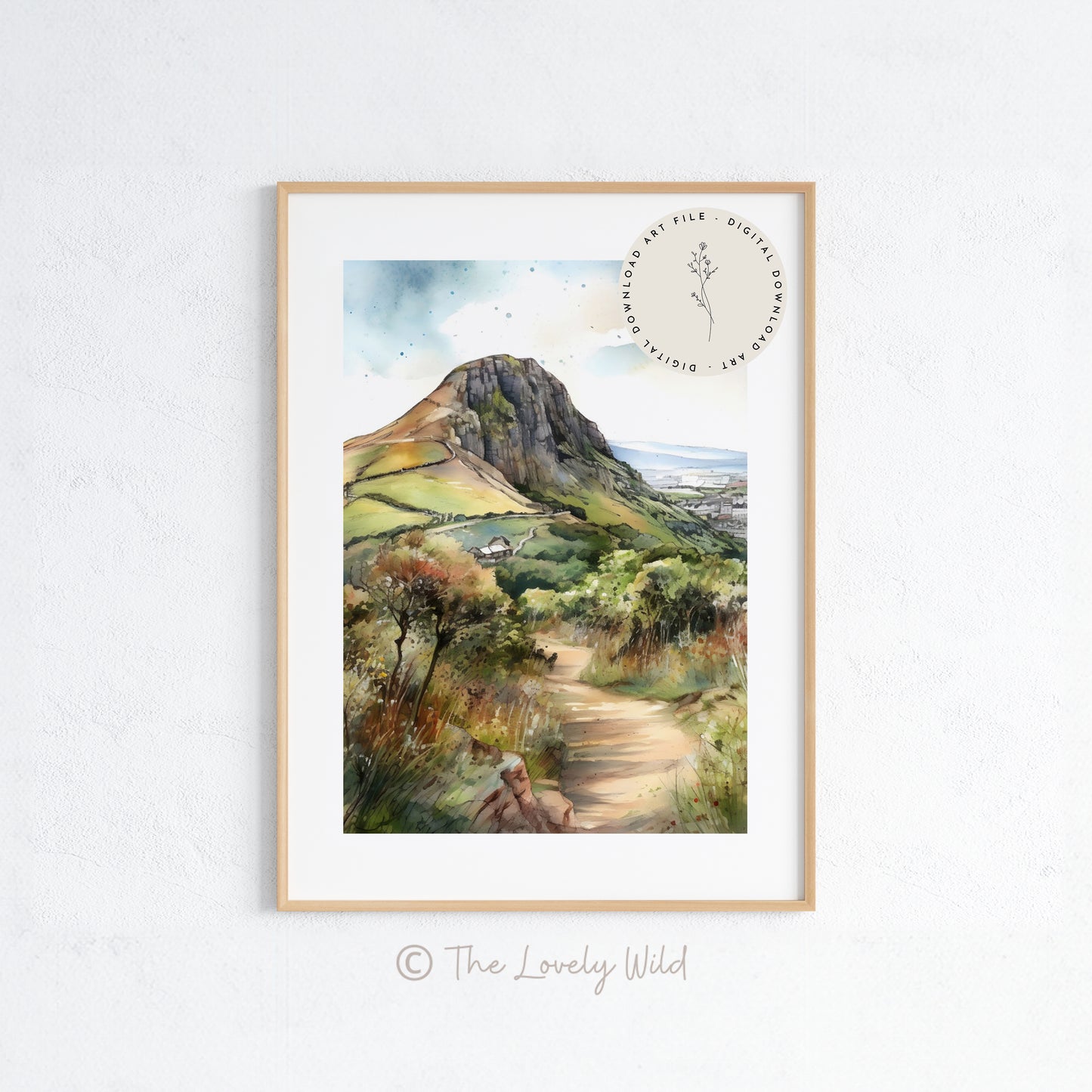 Arthur Seat, Edimburgo, Escocia - Arte digital imprimible