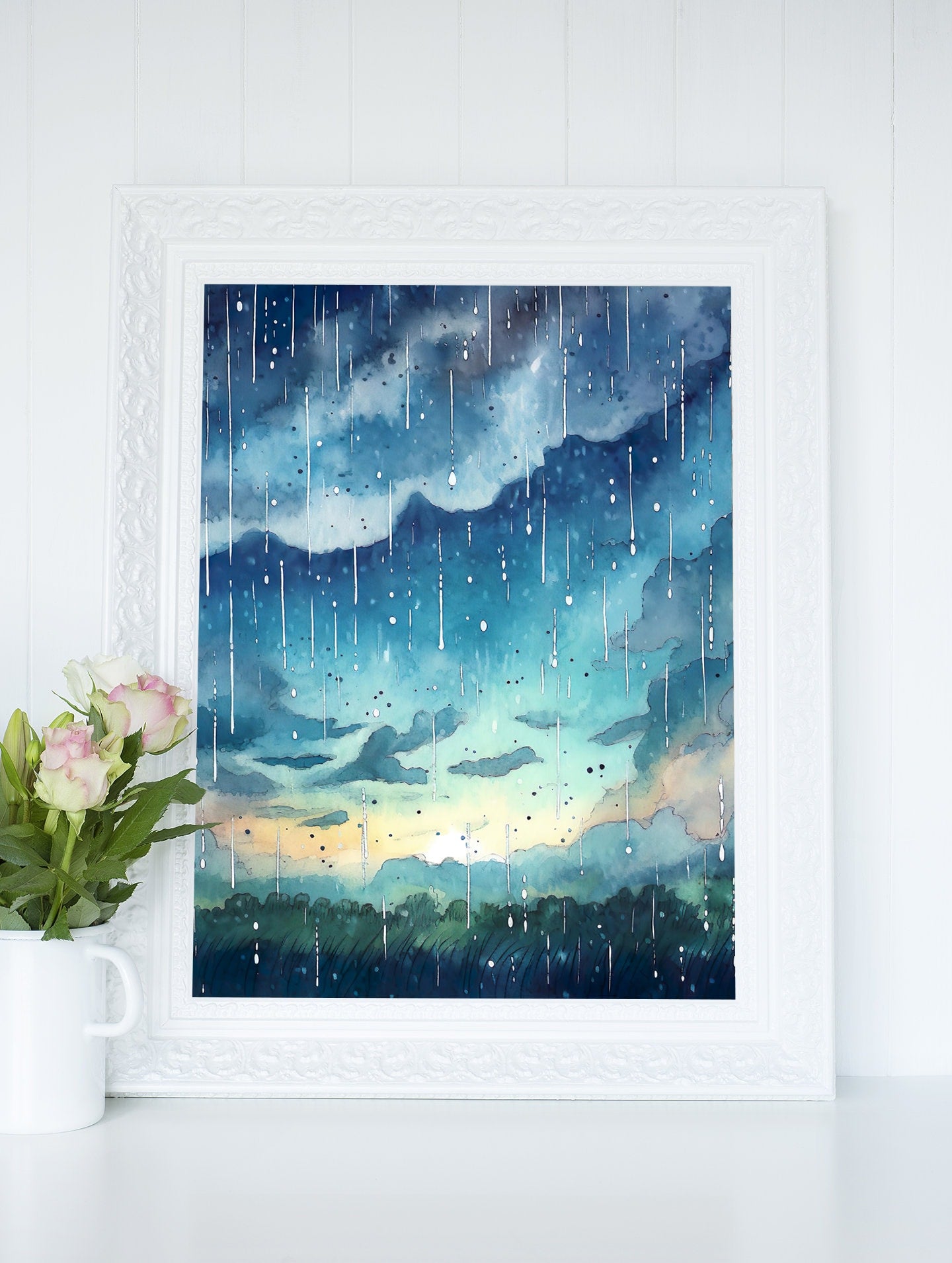 Watercolor Sky Art Set of 3 - Printable Digital Art