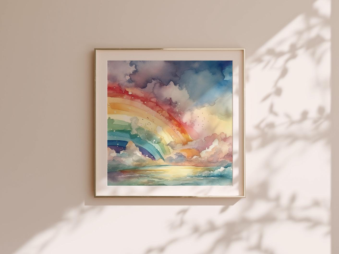 Watercolor Sky Art Set of 3 - Printable Digital Art