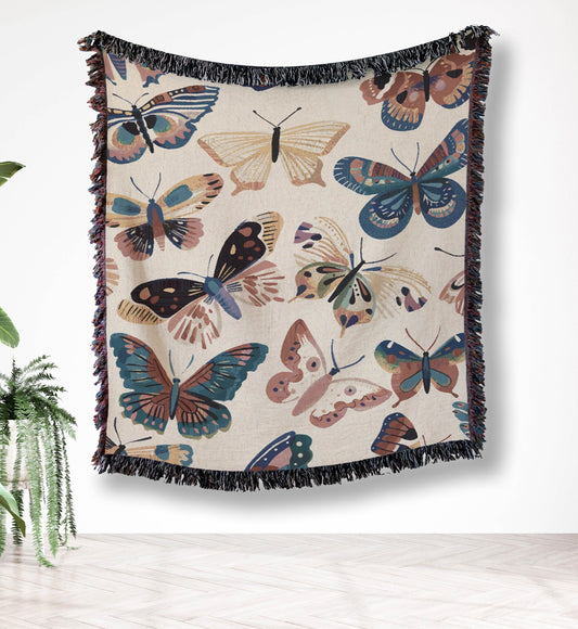 Flying Butterflies - Woven Blanket