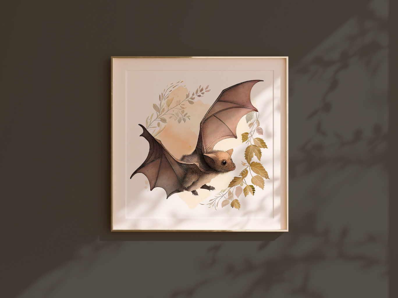 Sweet Flying Bat - Printable Digital Art