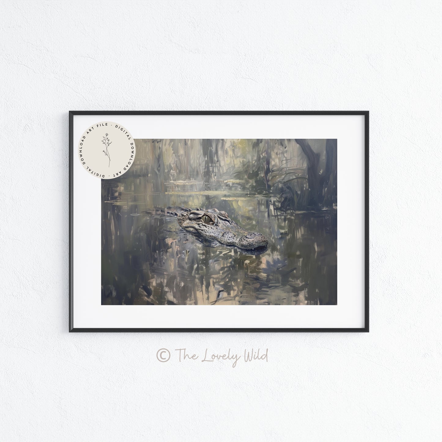 Alligator Painting - Printable Digital Art