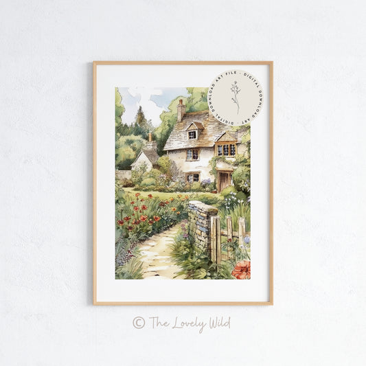 Country Cottage - Printable Digital Art