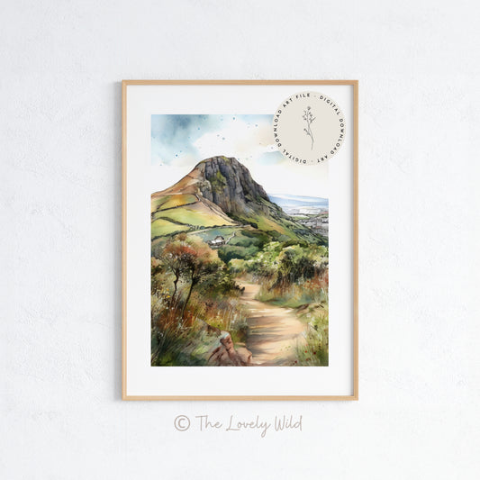 Arthur Seat, Edinburgh Scotland - Printable Digital Art