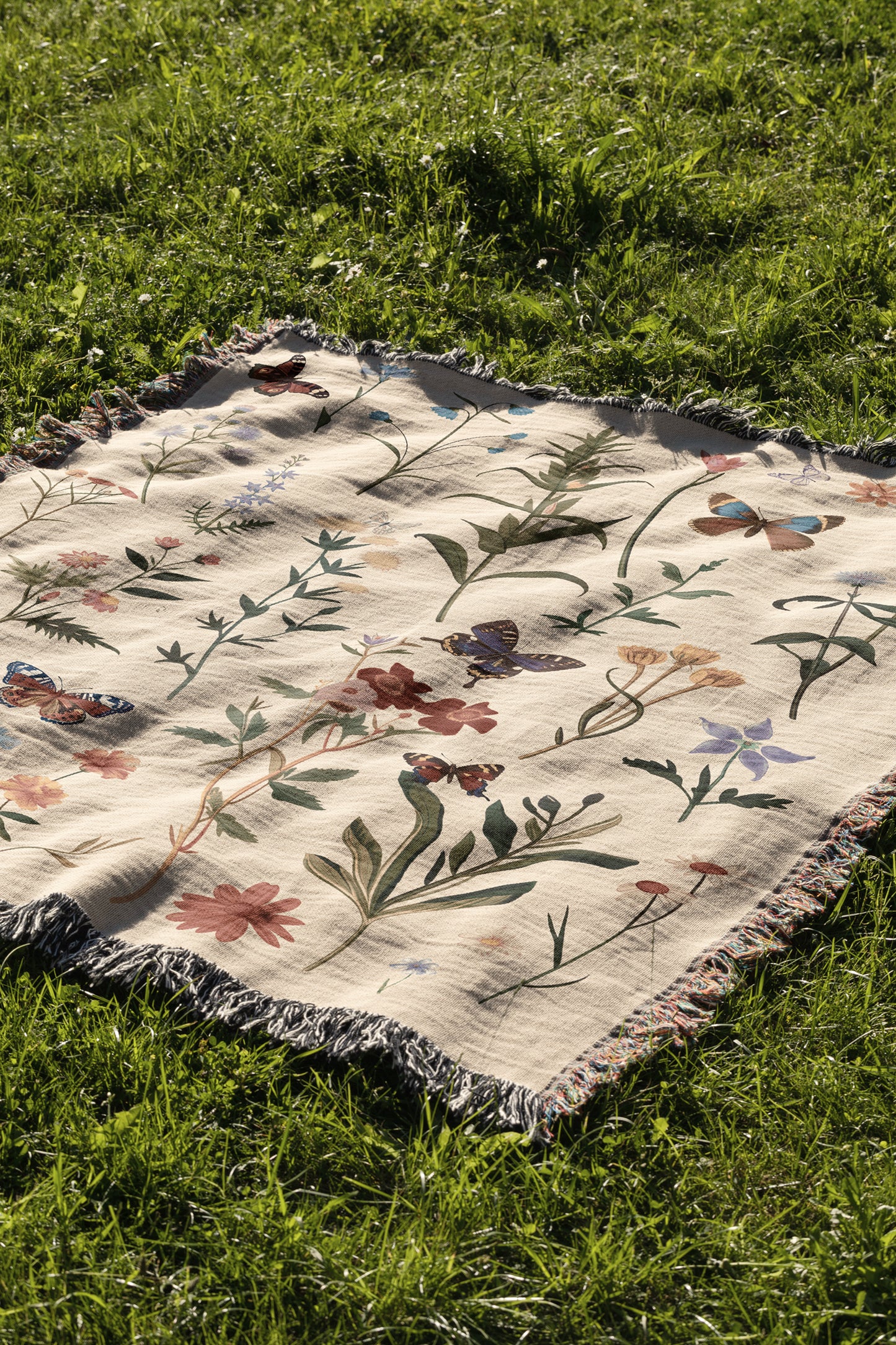 Wildflower Butterflies - Woven Blanket