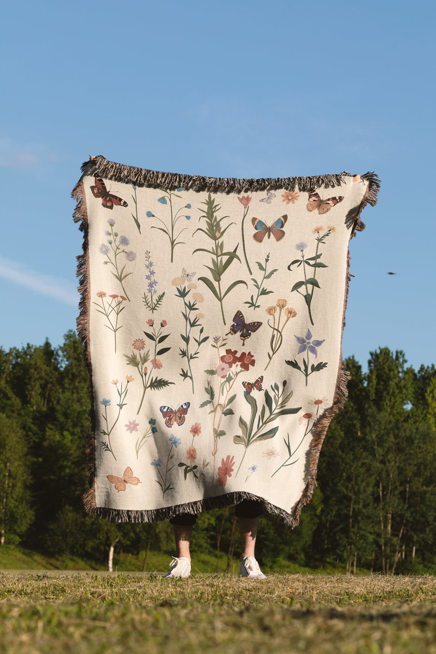 Wildflower Butterflies - Woven Blanket