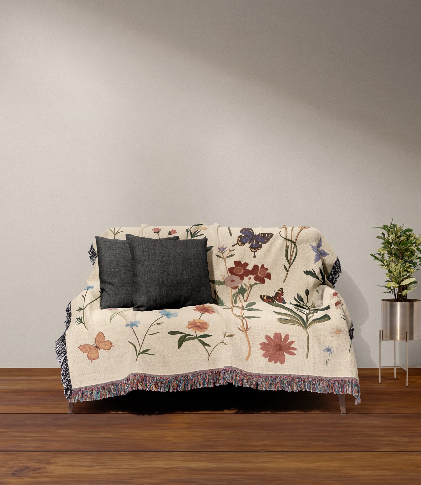 Wildflower Butterflies - Woven Blanket