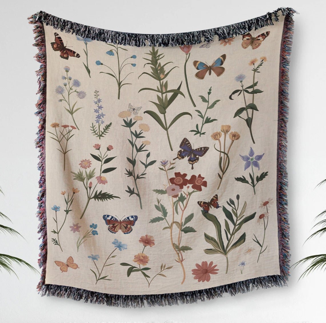 Wildflower Butterflies - Woven Blanket