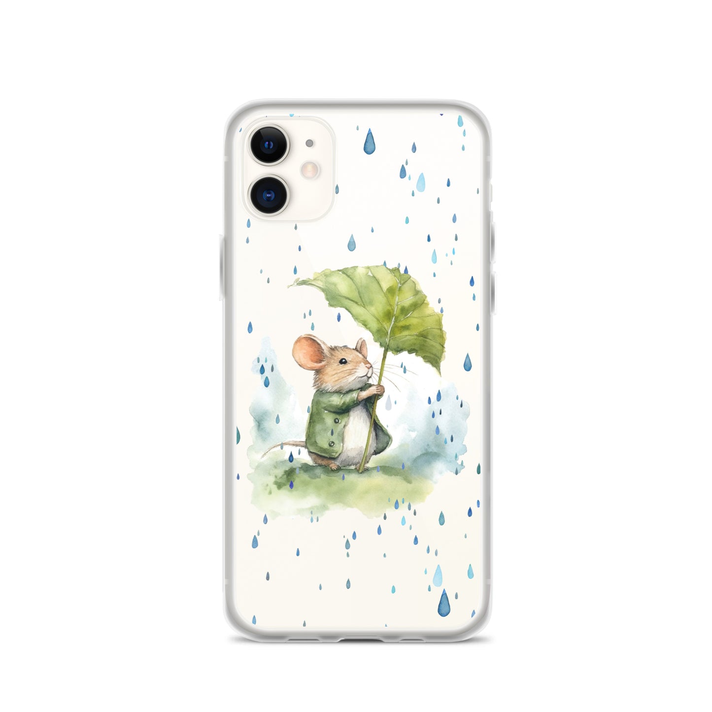 Rainy Day Field Mouse - Clear iPhone Case