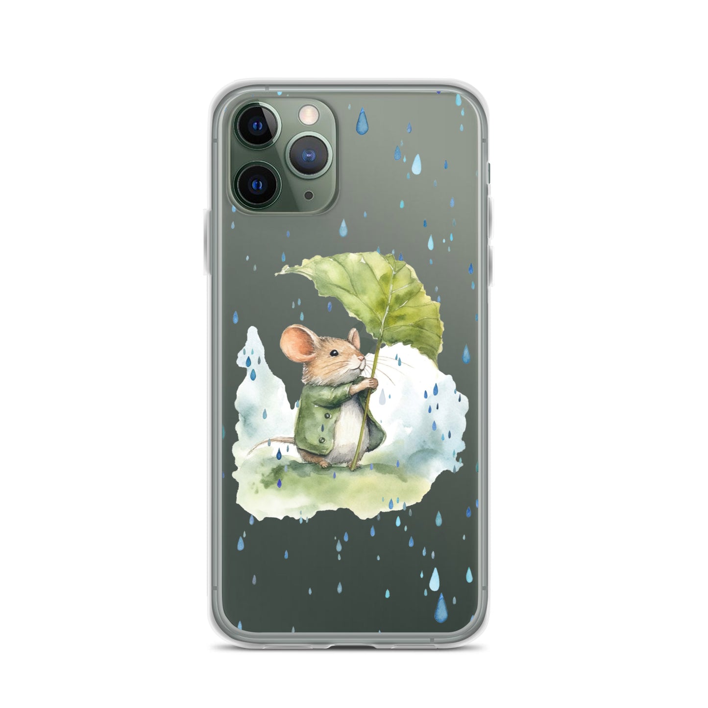 Rainy Day Field Mouse - Clear iPhone Case