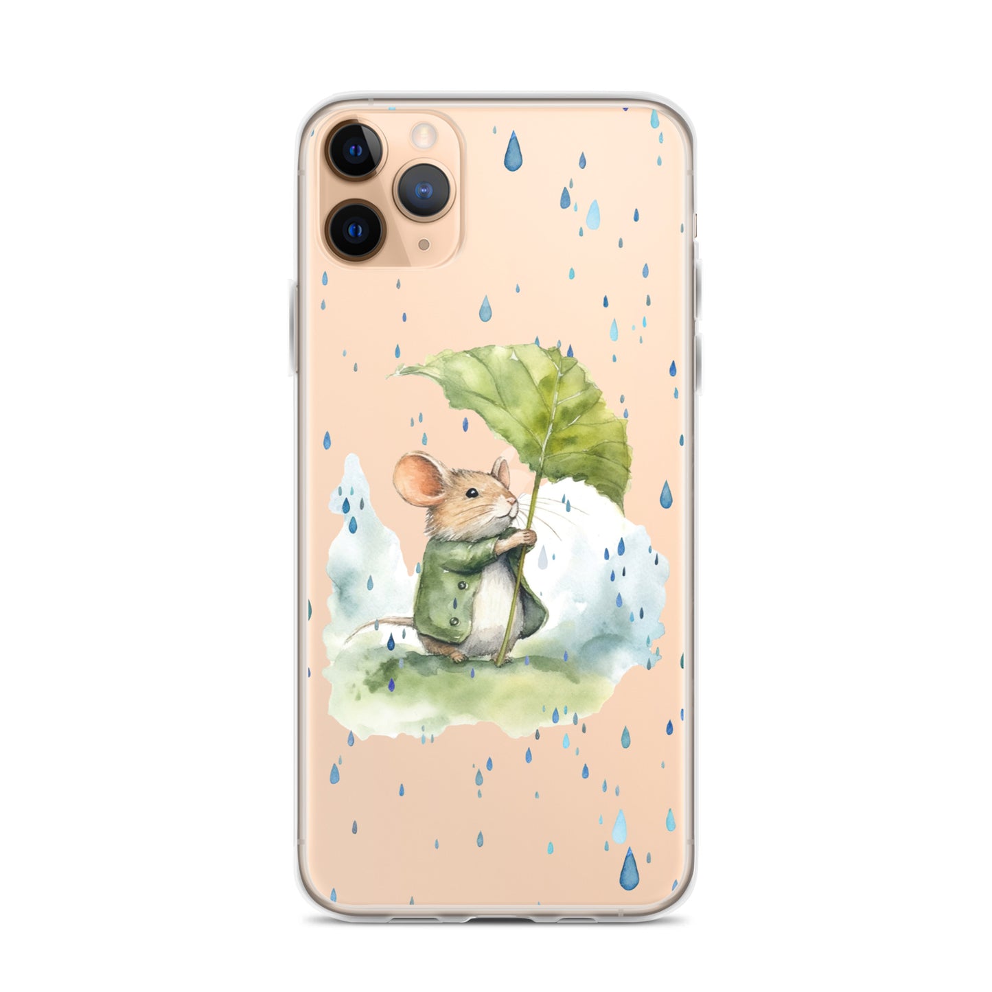 Rainy Day Field Mouse - Clear iPhone Case