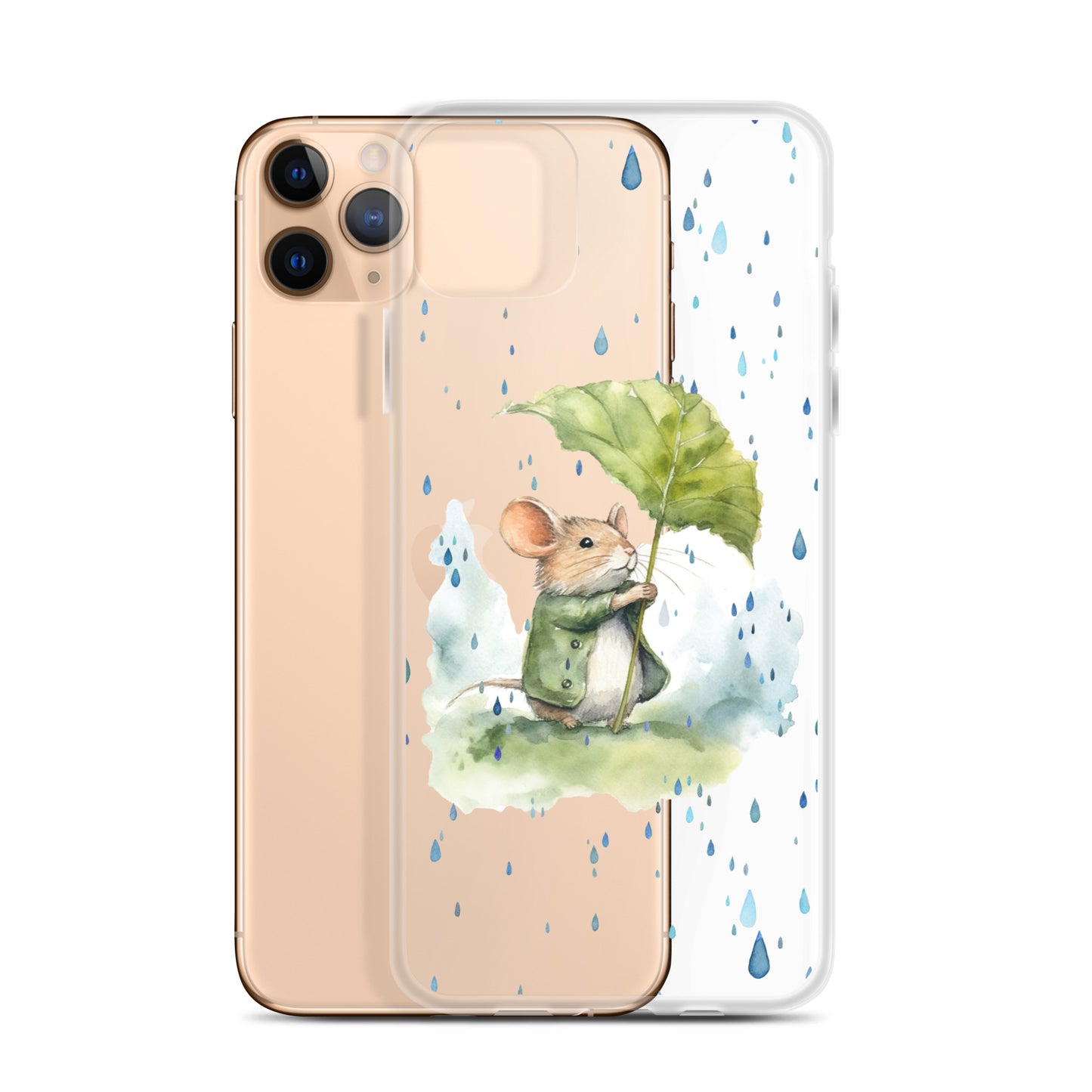 Rainy Day Field Mouse - Clear iPhone Case