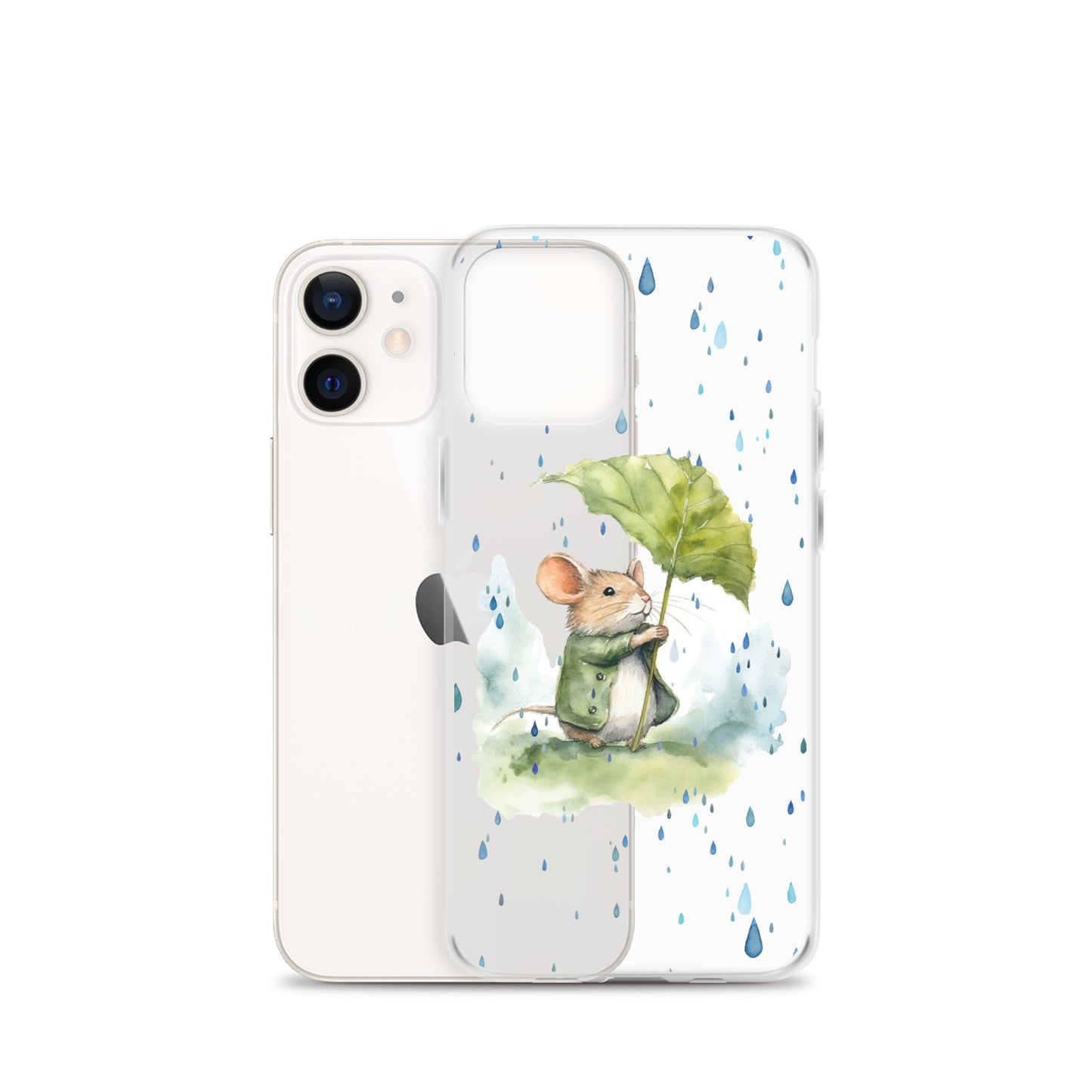 Rainy Day Field Mouse - Clear iPhone Case