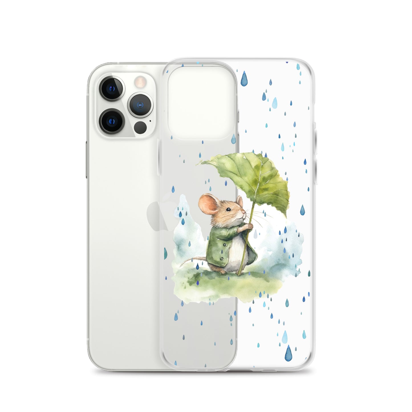 Rainy Day Field Mouse - Clear iPhone Case