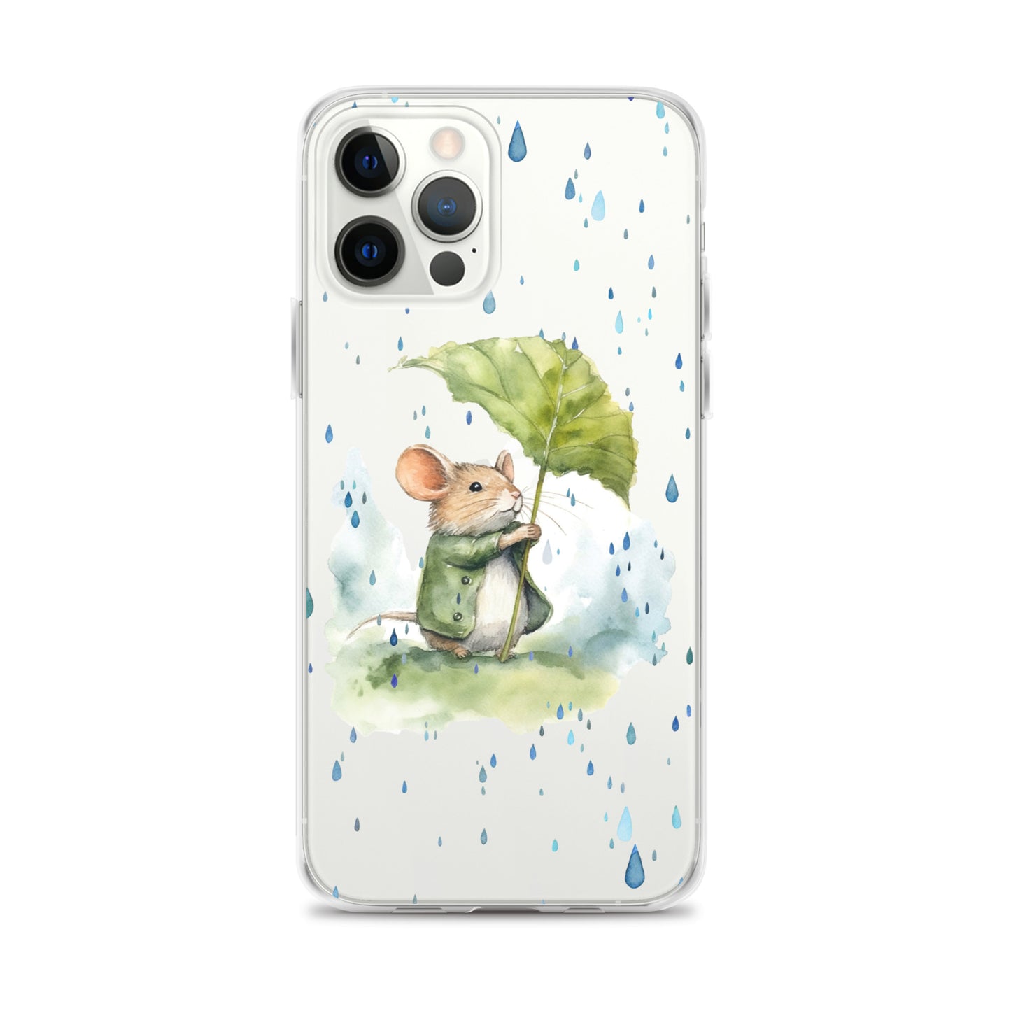 Rainy Day Field Mouse - Clear iPhone Case