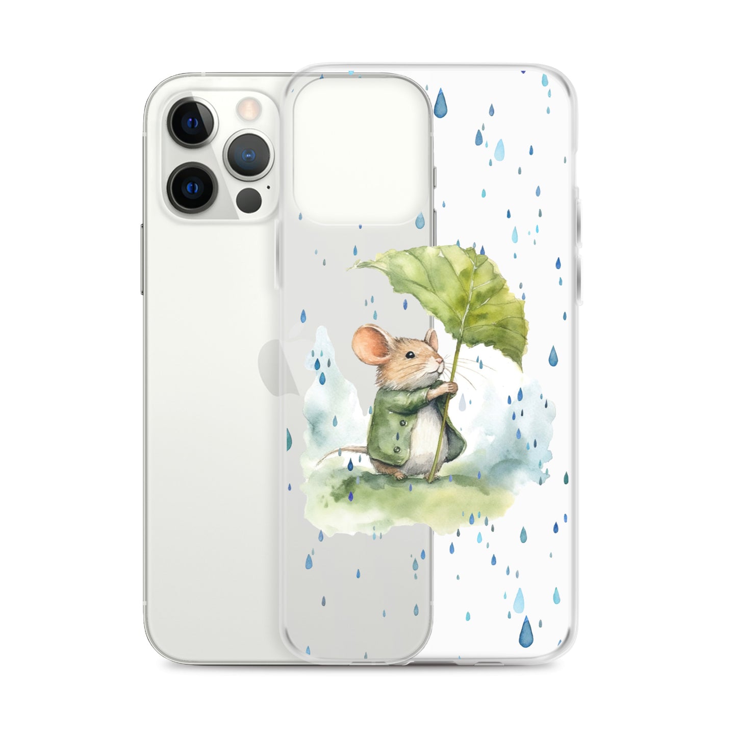 Rainy Day Field Mouse - Clear iPhone Case