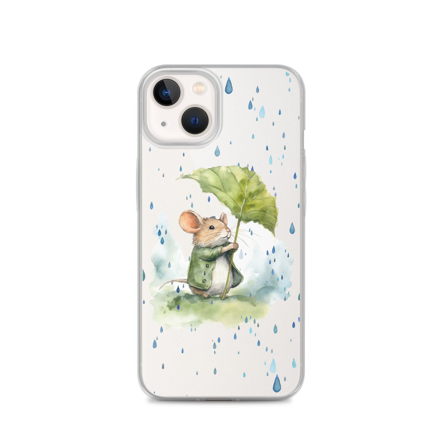 Rainy Day Field Mouse - Clear iPhone Case