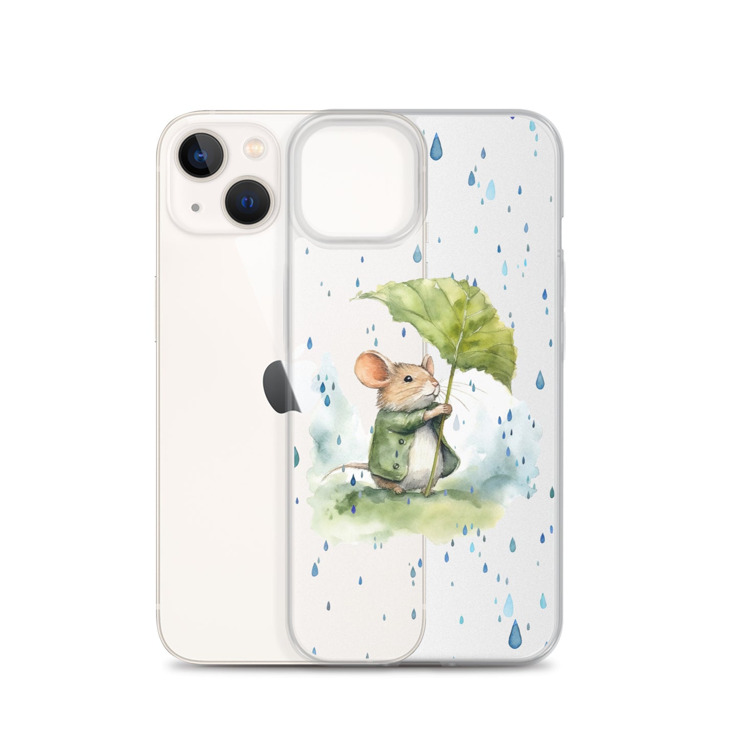 Rainy Day Field Mouse - Clear iPhone Case