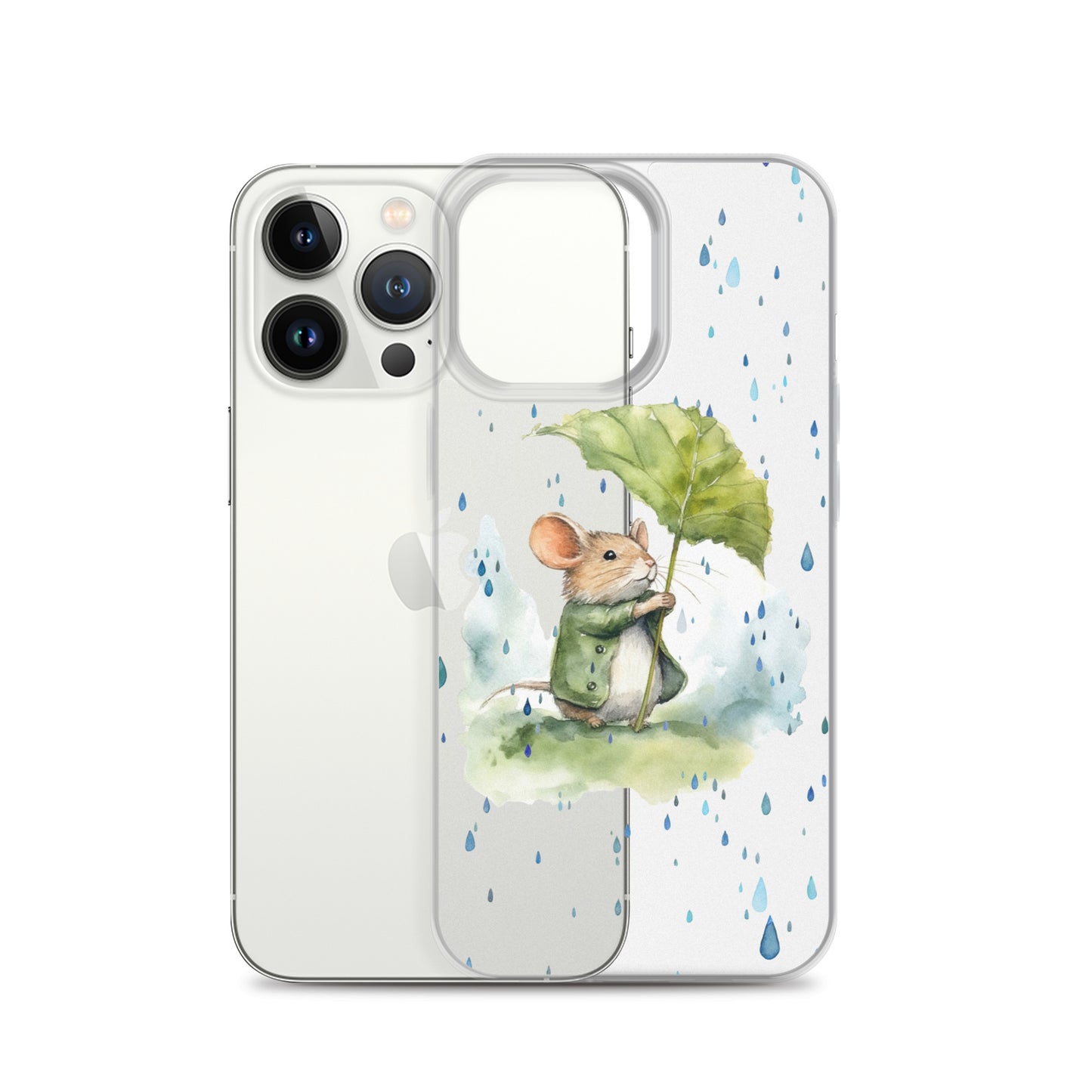 Rainy Day Field Mouse - Clear iPhone Case