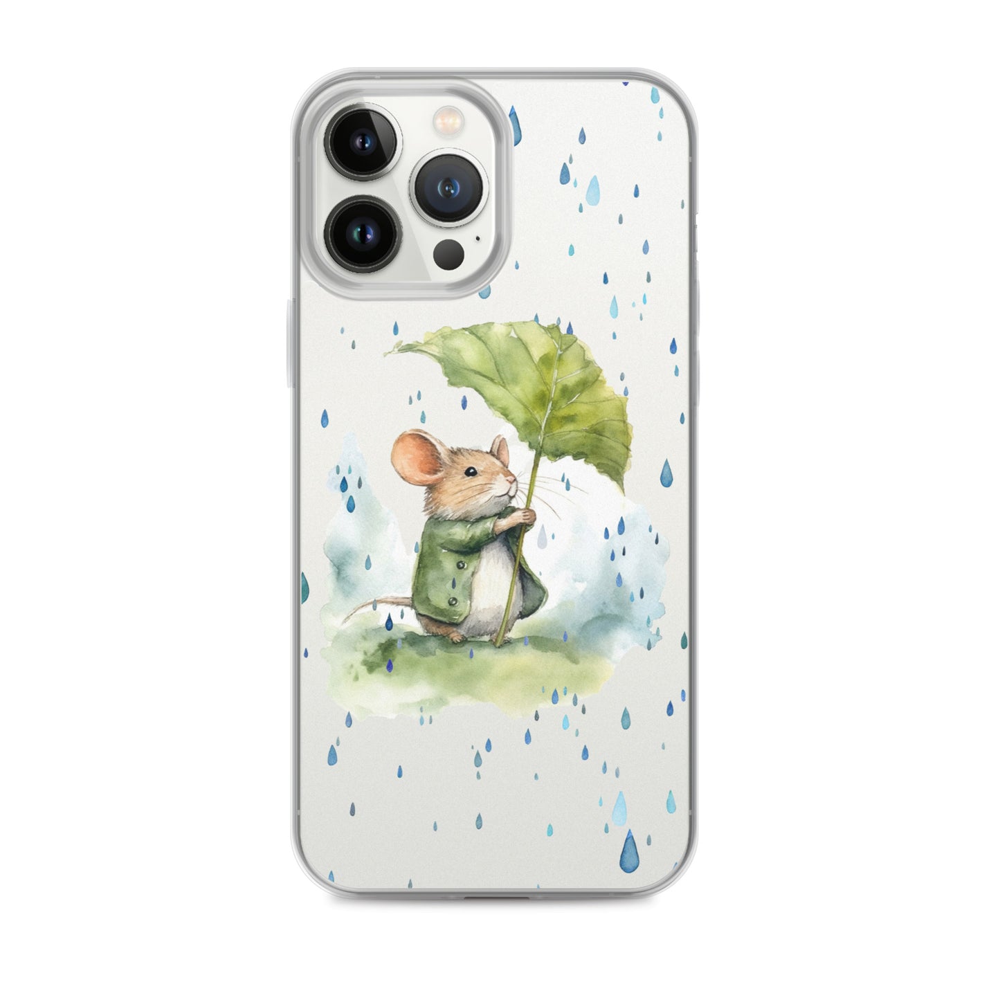 Rainy Day Field Mouse - Clear iPhone Case