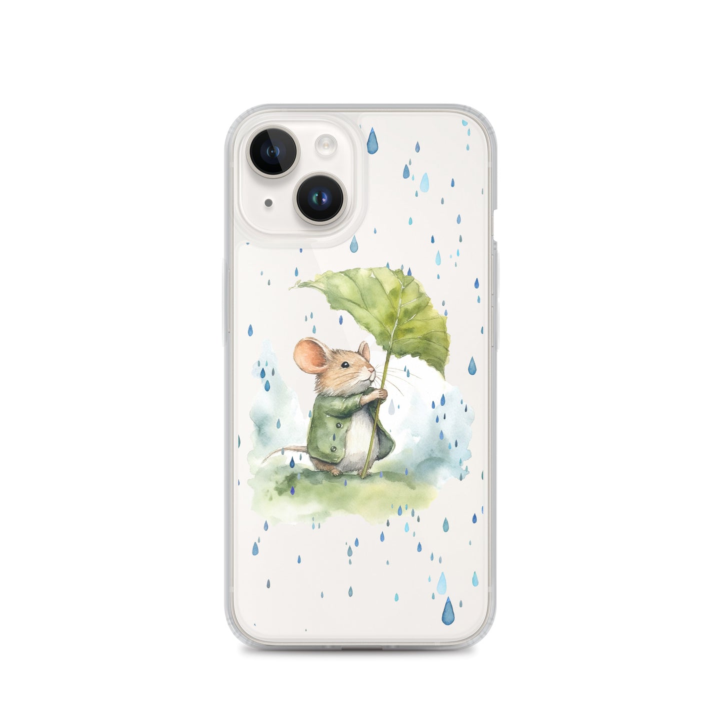 Rainy Day Field Mouse - Clear iPhone Case