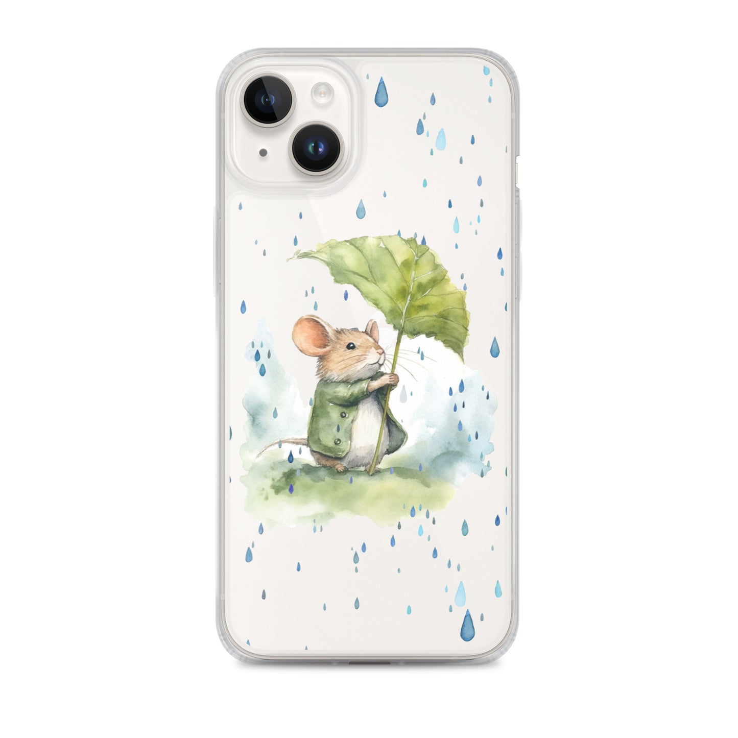 Rainy Day Field Mouse - Clear iPhone Case