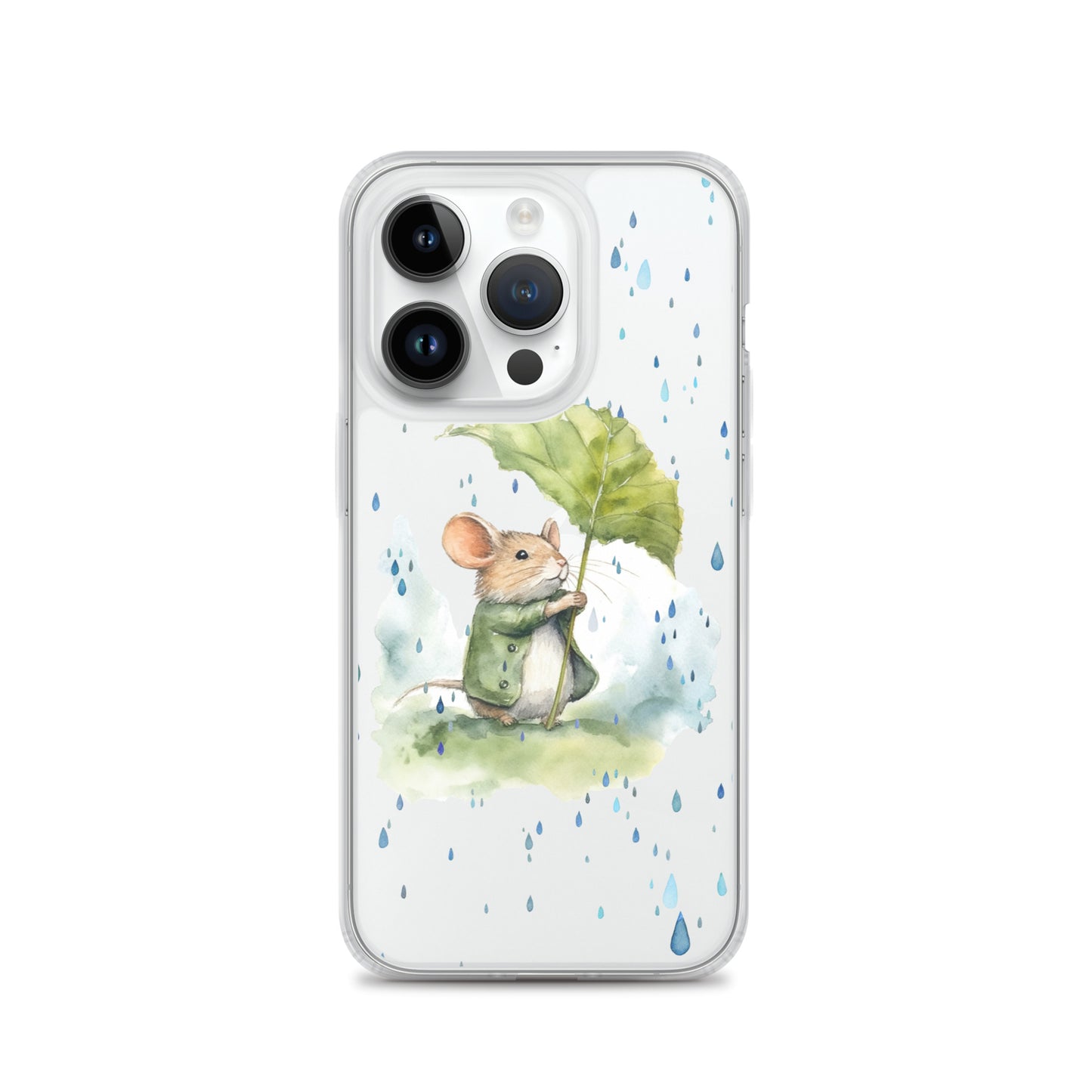 Rainy Day Field Mouse - Clear iPhone Case