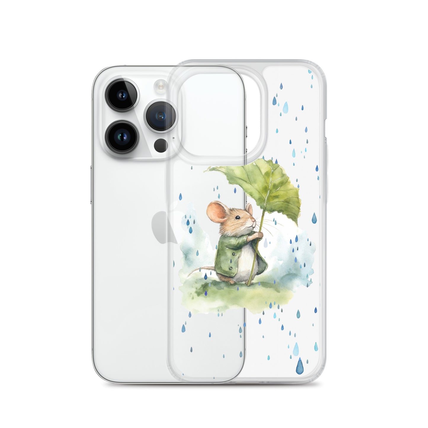 Rainy Day Field Mouse - Clear iPhone Case