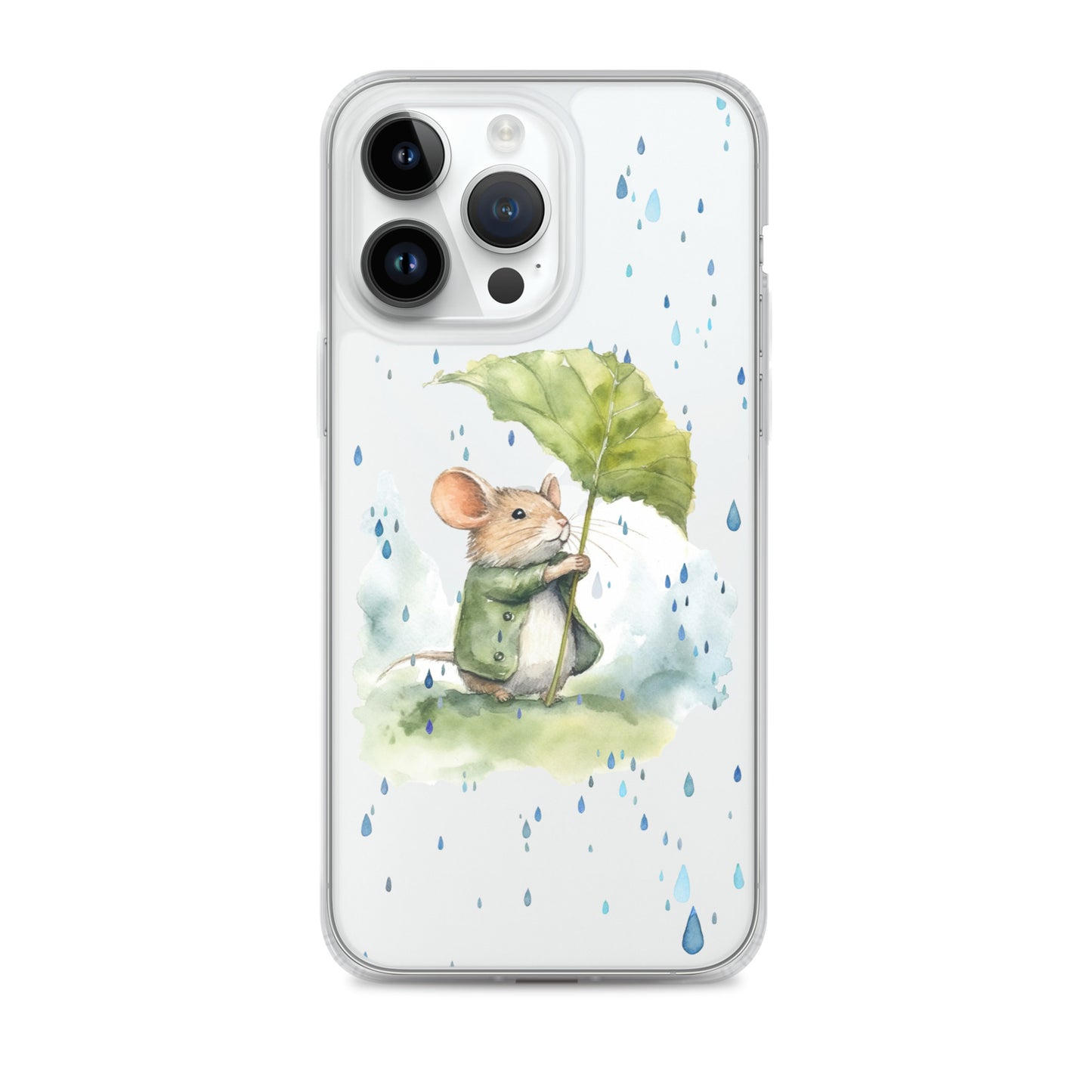 Rainy Day Field Mouse - Clear iPhone Case