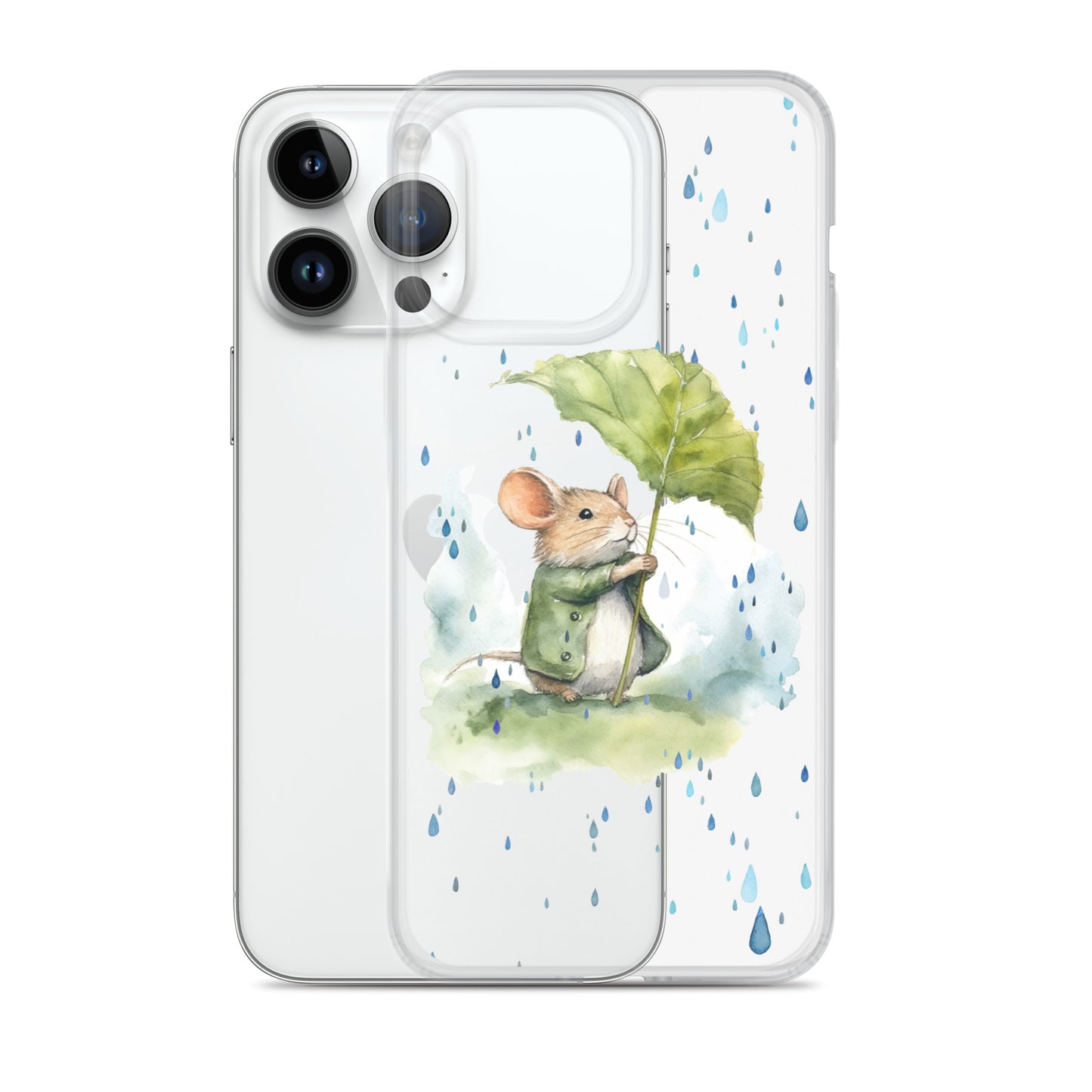 Rainy Day Field Mouse - Clear iPhone Case