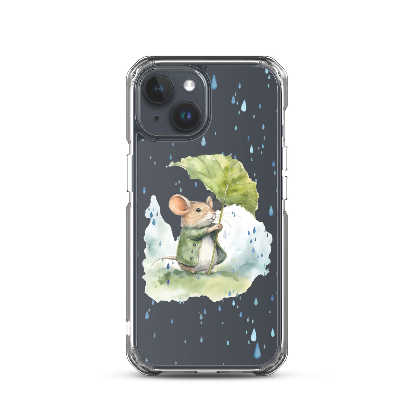 Rainy Day Field Mouse - Clear iPhone Case