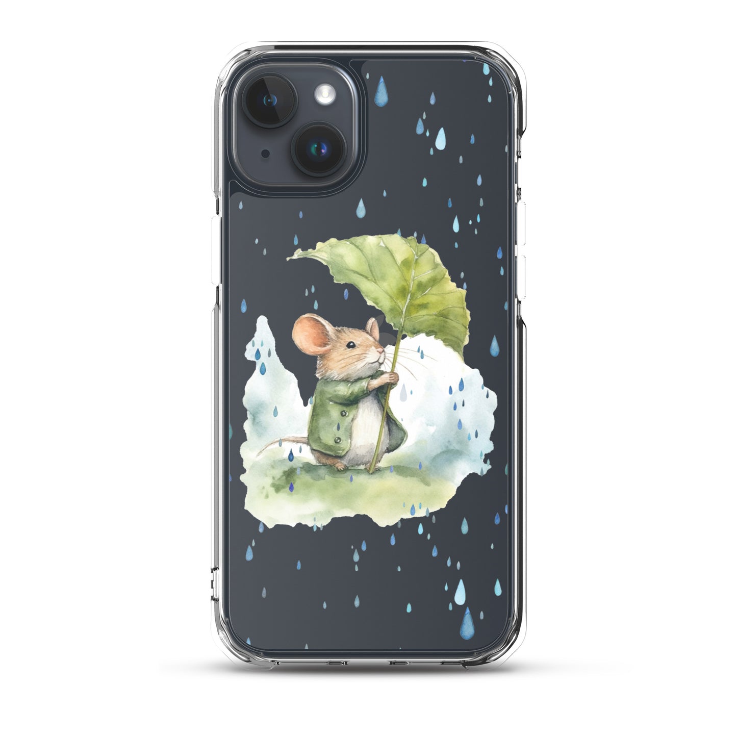 Rainy Day Field Mouse - Clear iPhone Case