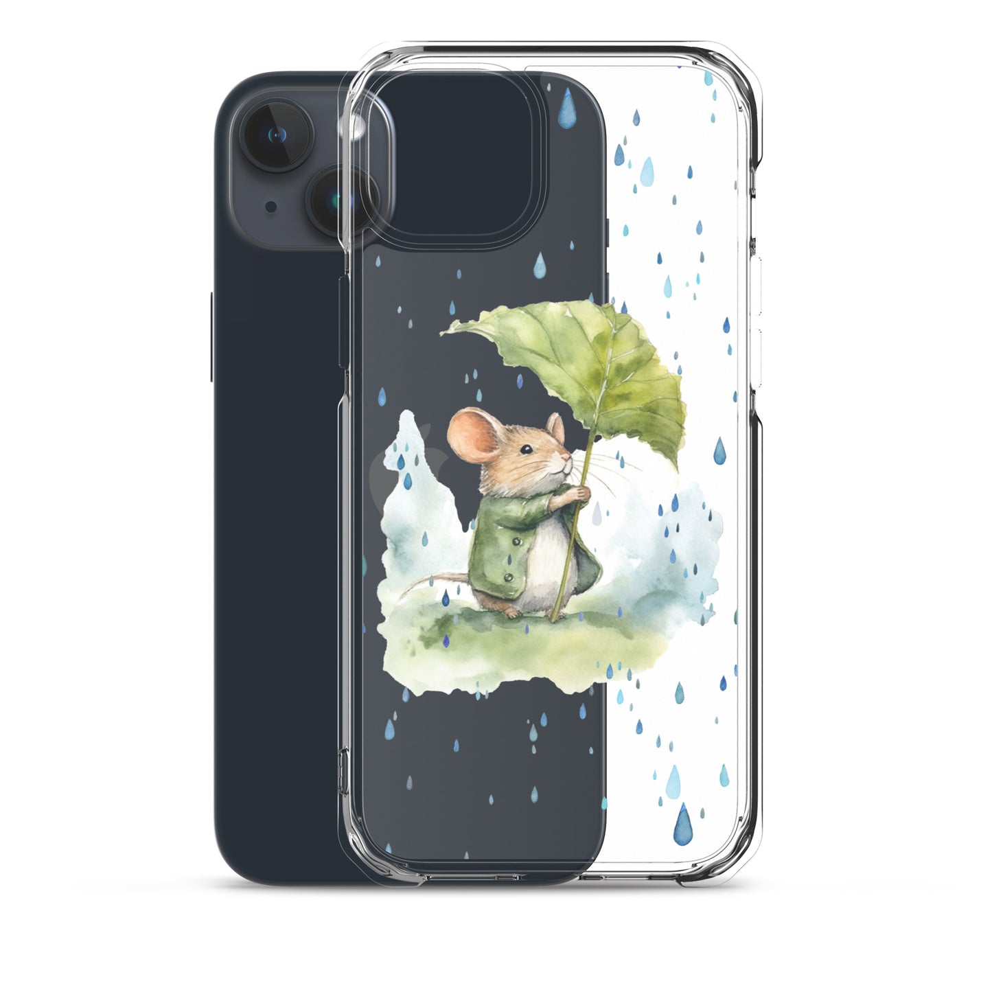 Rainy Day Field Mouse - Clear iPhone Case