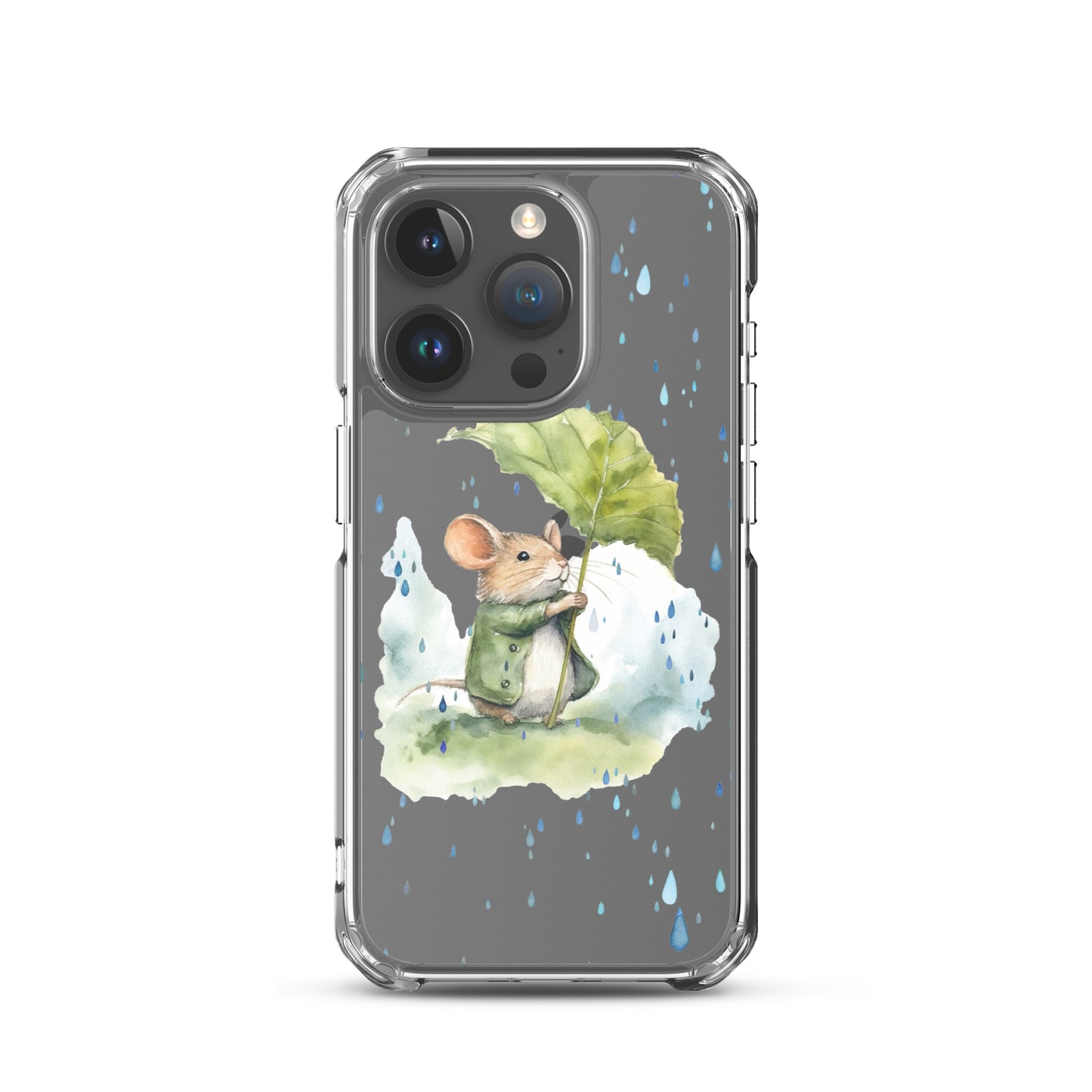 Rainy Day Field Mouse - Clear iPhone Case