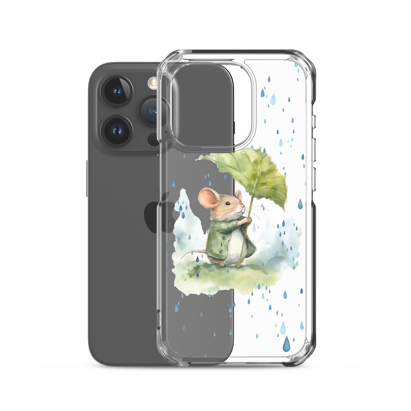 Rainy Day Field Mouse - Clear iPhone Case