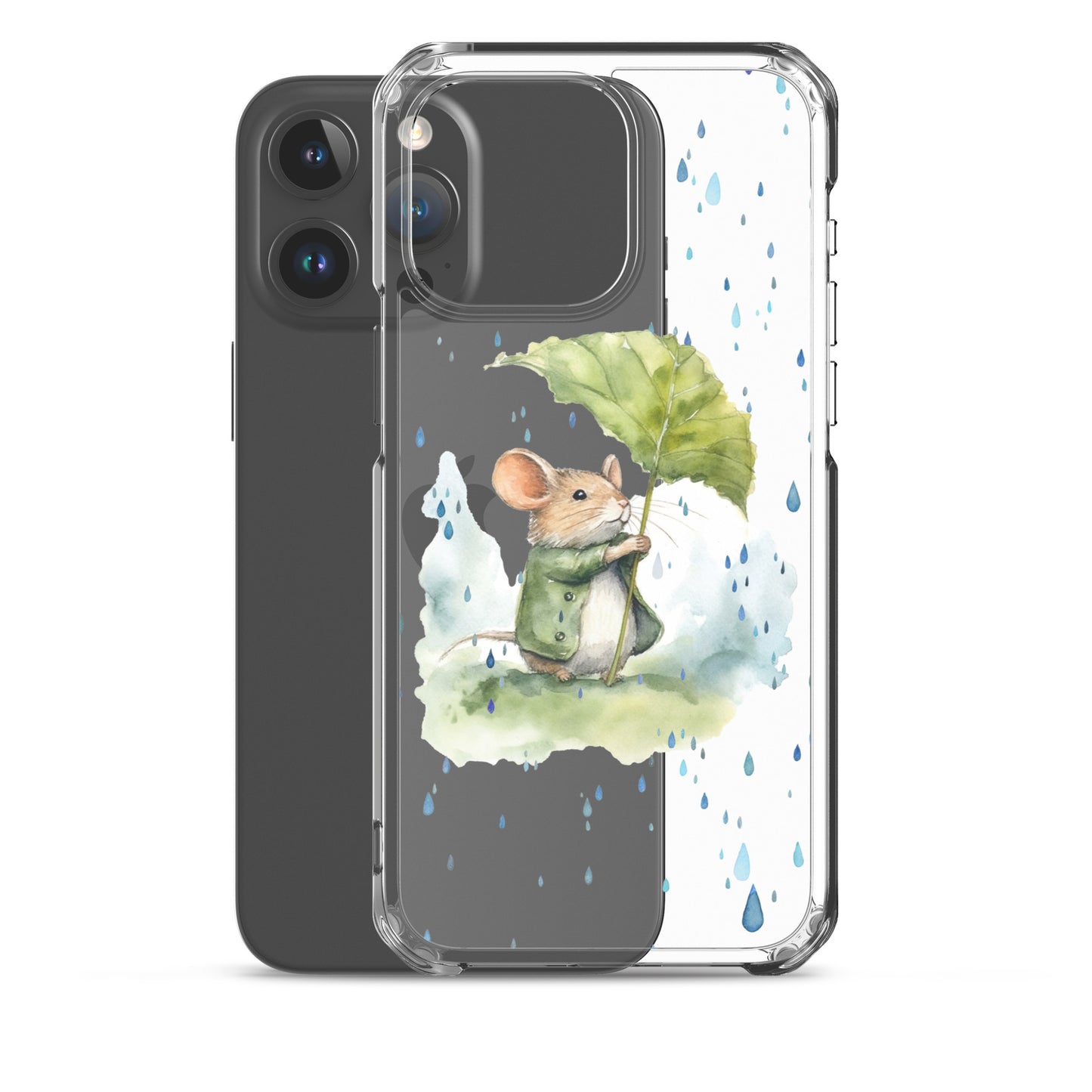 Rainy Day Field Mouse - Clear iPhone Case