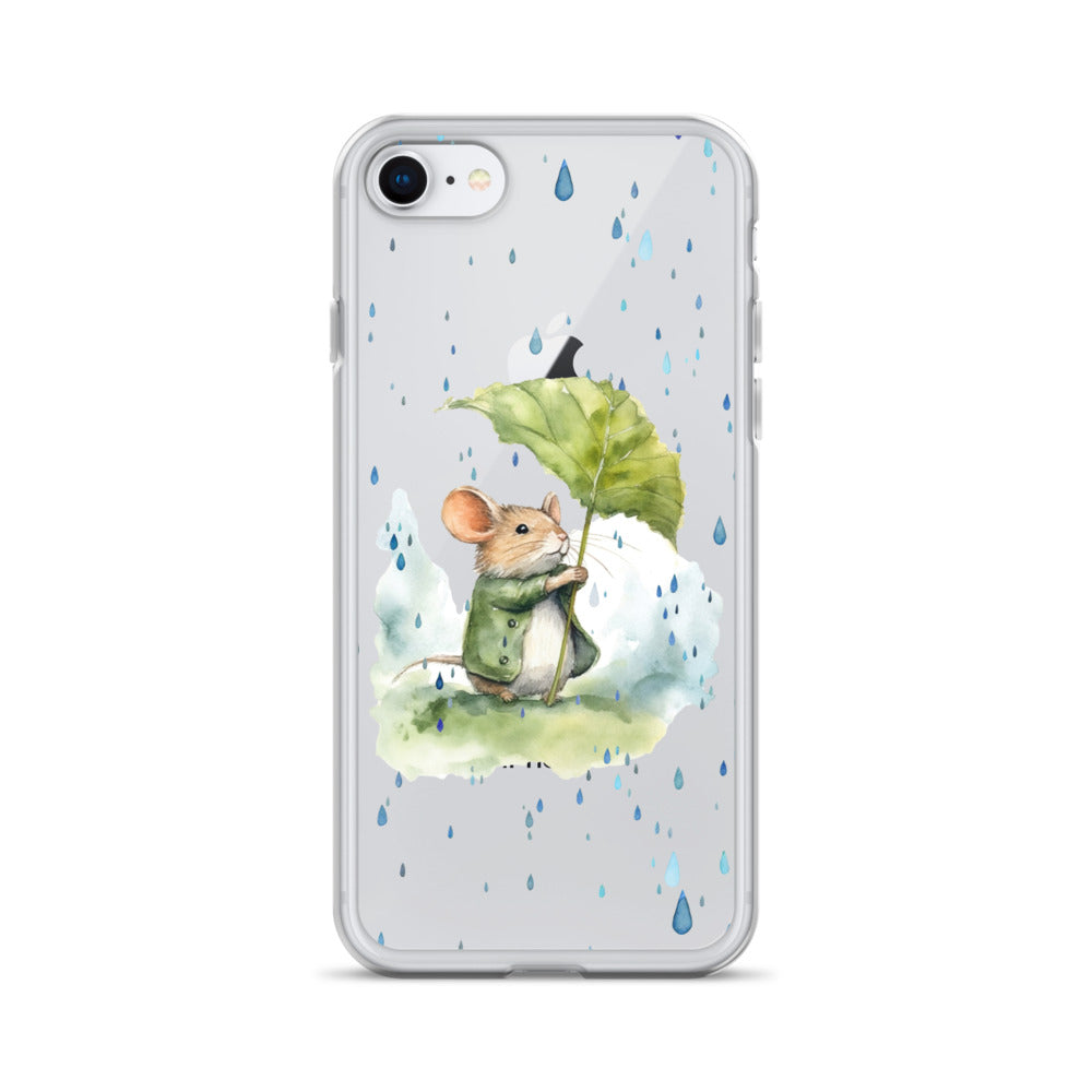 Rainy Day Field Mouse - Clear iPhone Case