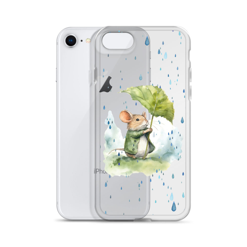 Rainy Day Field Mouse - Clear iPhone Case