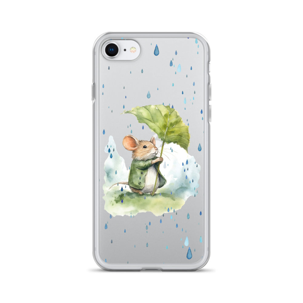 Rainy Day Field Mouse - Clear iPhone Case