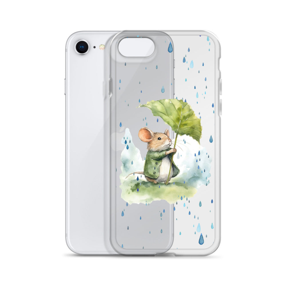 Rainy Day Field Mouse - Clear iPhone Case