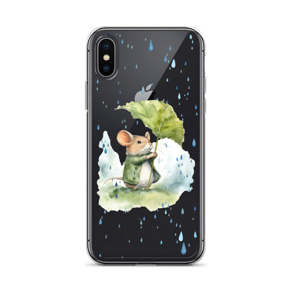 Rainy Day Field Mouse - Clear iPhone Case