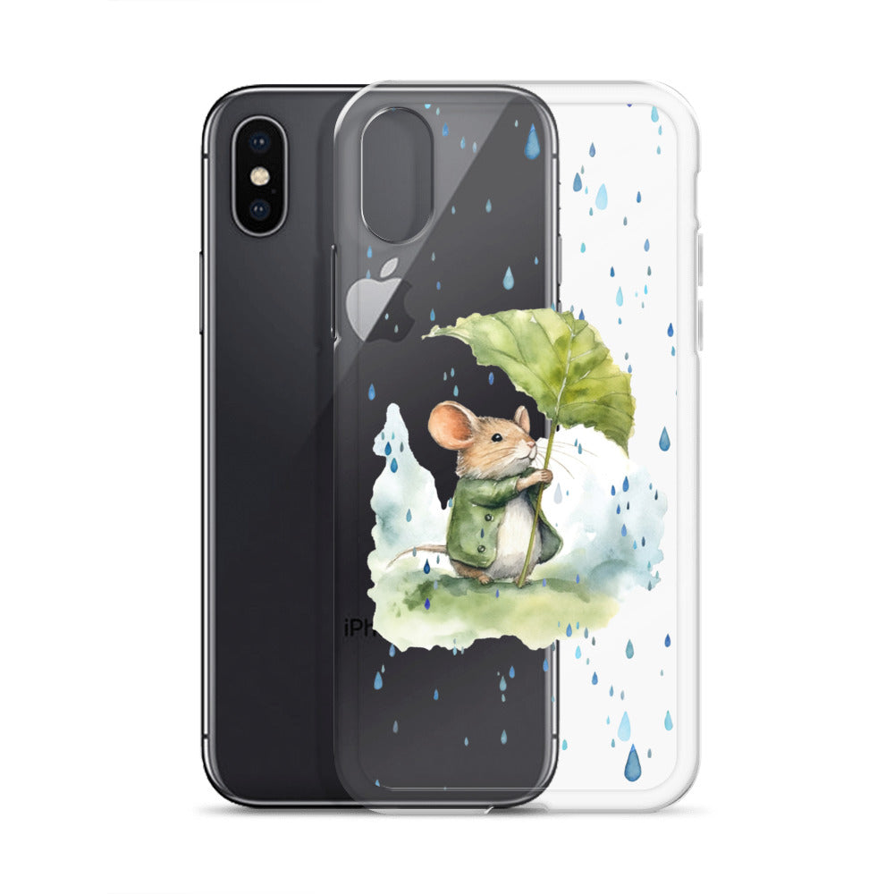 Rainy Day Field Mouse - Clear iPhone Case