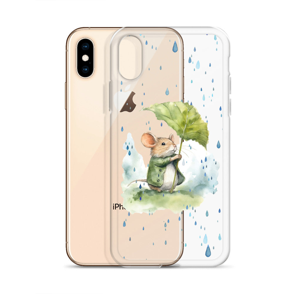 Rainy Day Field Mouse - Clear iPhone Case