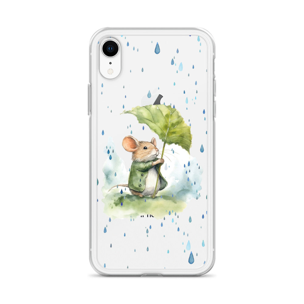 Rainy Day Field Mouse - Clear iPhone Case