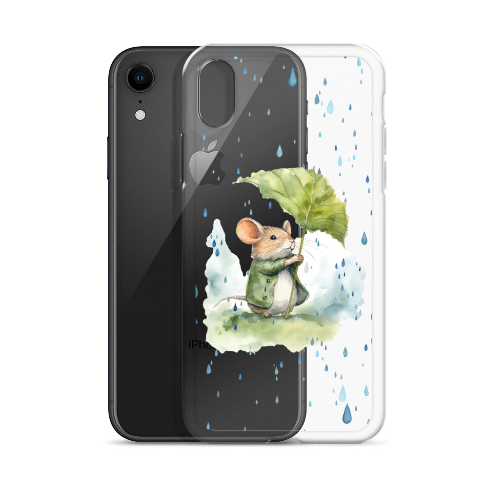 Rainy Day Field Mouse - Clear iPhone Case