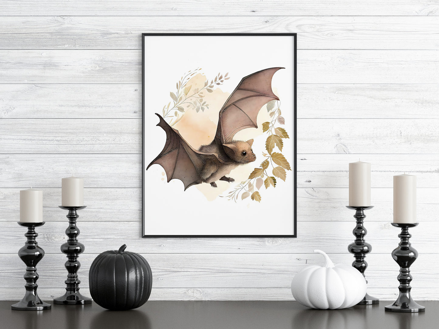 Sweet Flying Bat - Printable Digital Art