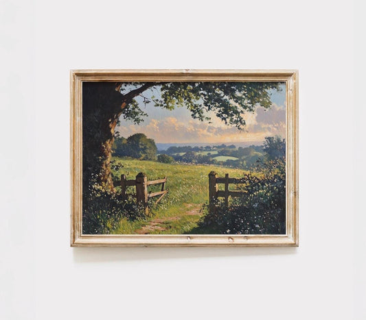 British Countryside View - Printable Digital Art
