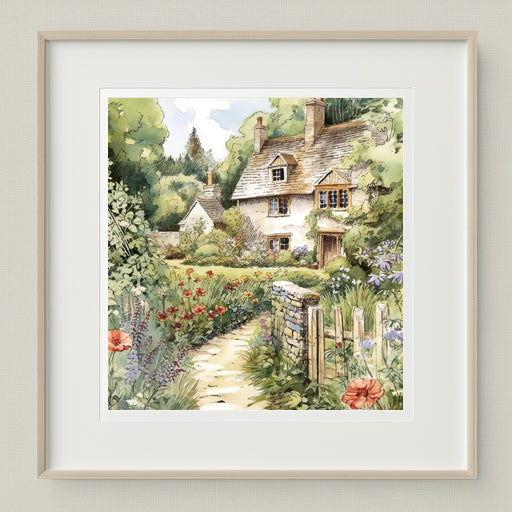 Country Cottage - Printable Digital Art